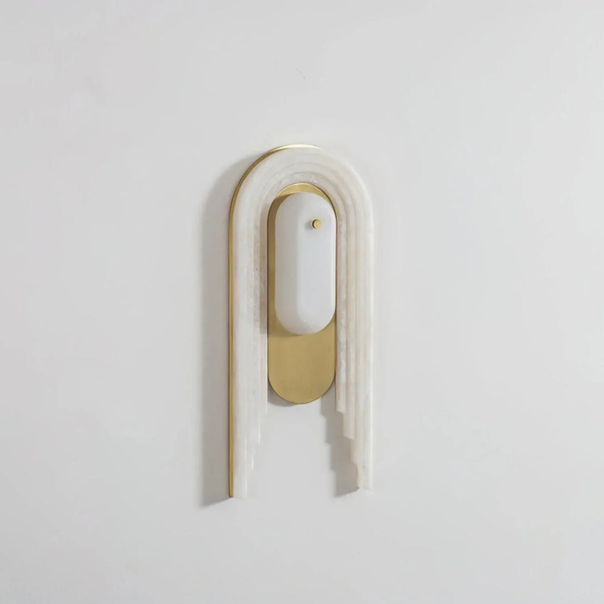 Alabaster Stacked Oval Wall Sconce