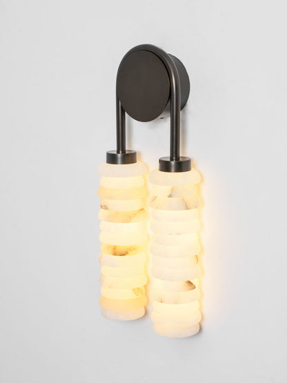 Calla Ribbed Alabaster Wall Sconce