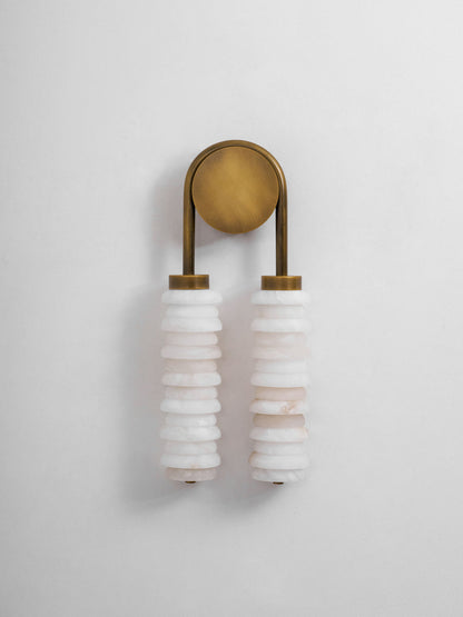 Calla Ribbed Alabaster Wall Sconce