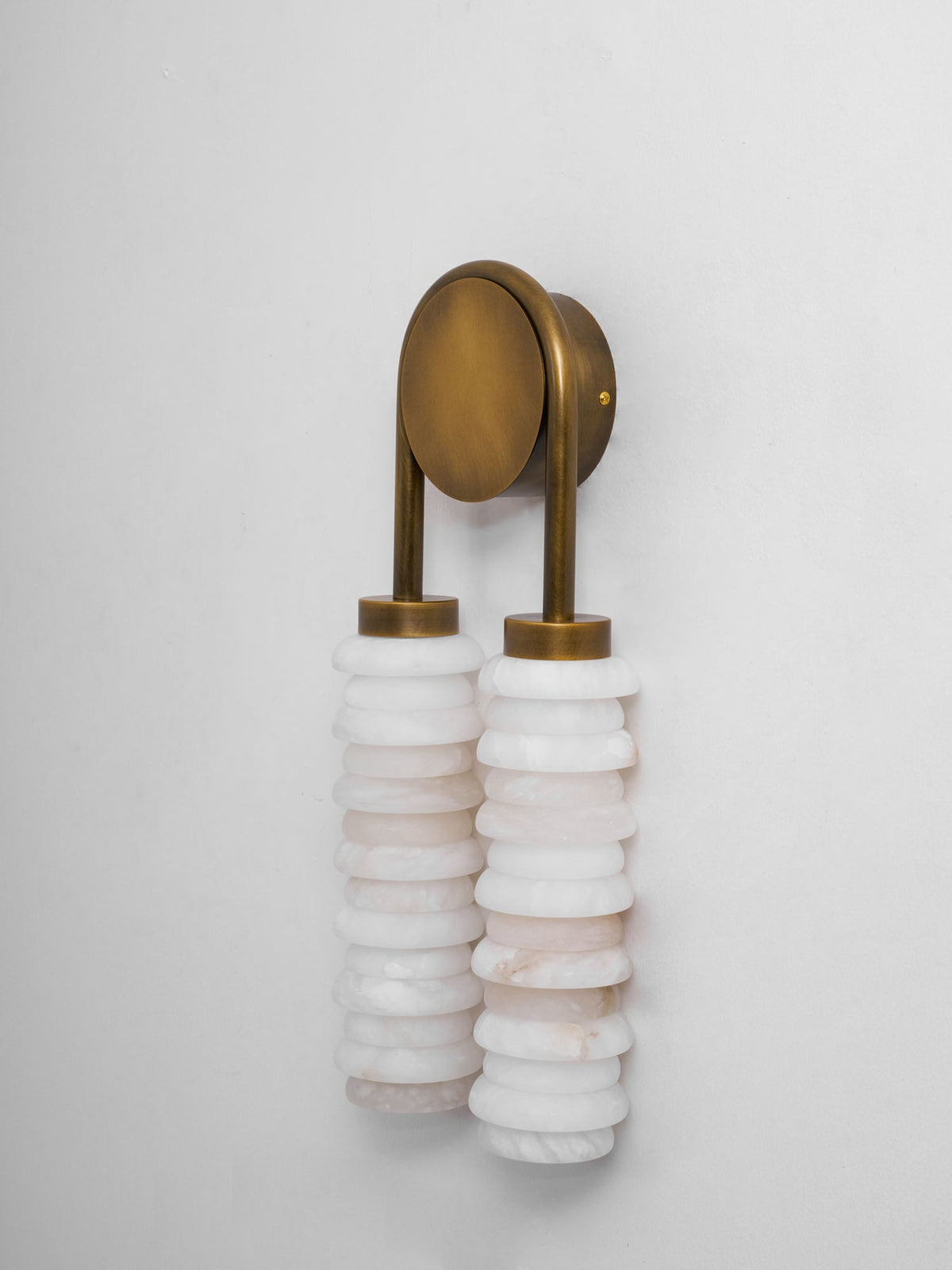 Calla Ribbed Alabaster Wall Sconce