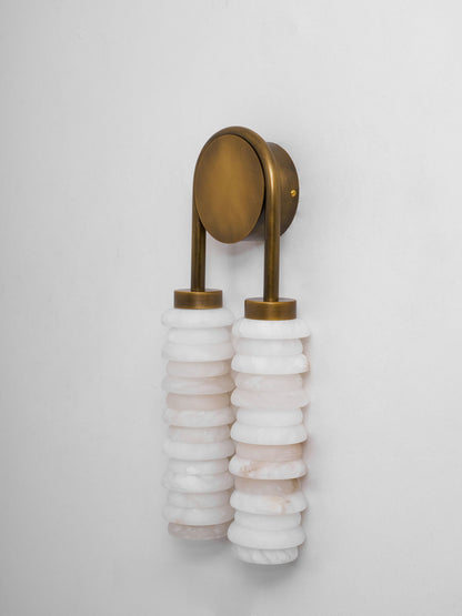 Calla Ribbed Alabaster Wall Sconce