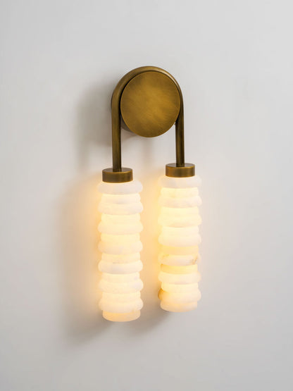 Calla Ribbed Alabaster Wall Sconce