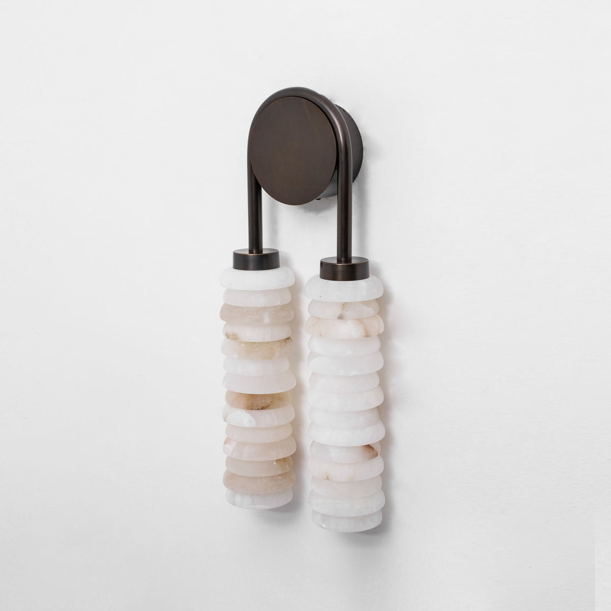Calla Ribbed Alabaster Wall Sconce