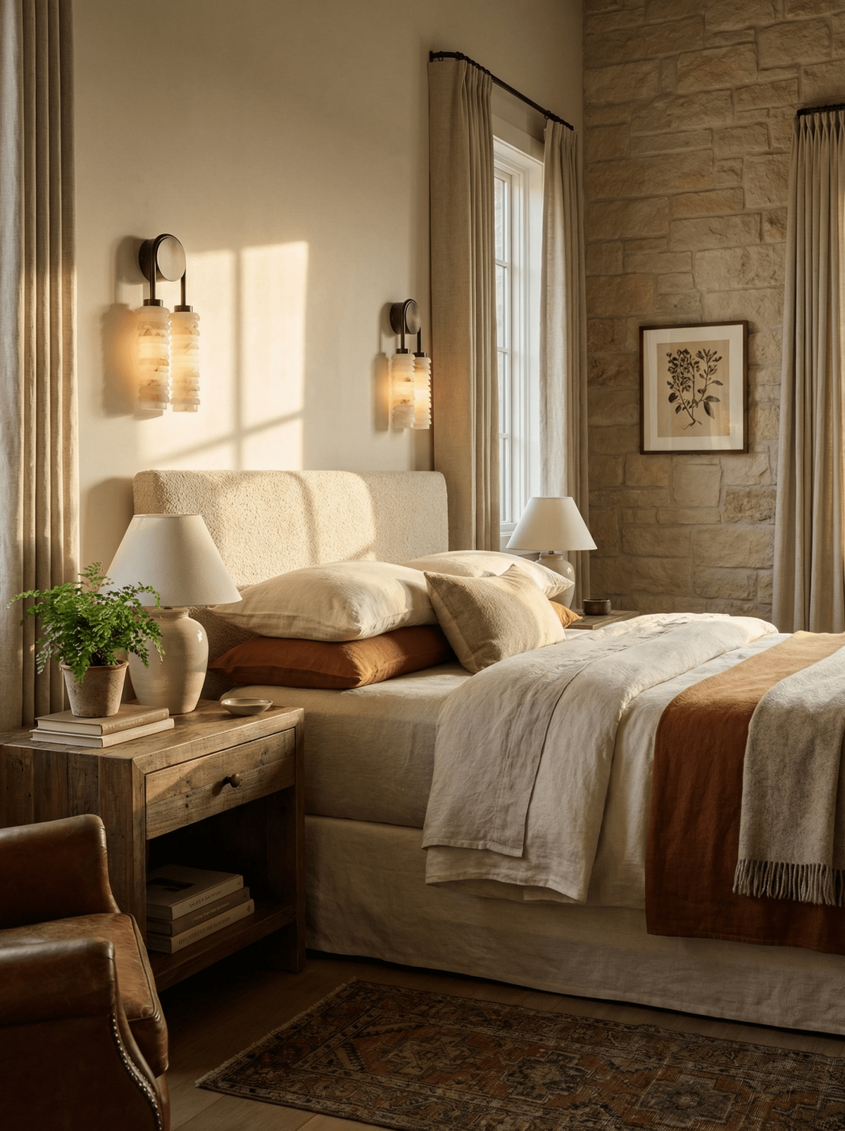 Calla Ribbed Alabaster Wall Sconce