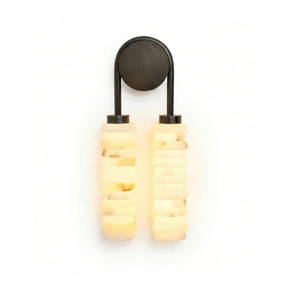 Calla Ribbed Alabaster Wall Sconce