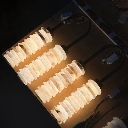 Calla Ribbed Alabaster Wall Sconce