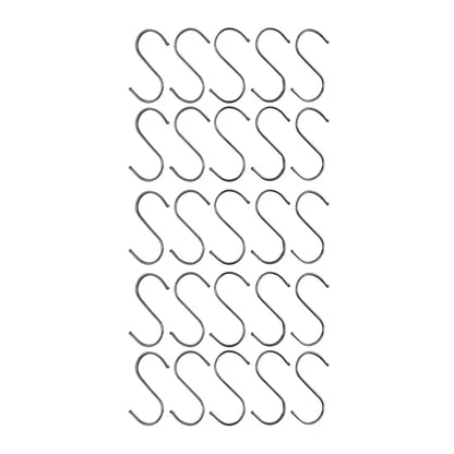 Stainless Steel S Hooks 4.72×2.36in – 25 Pieces