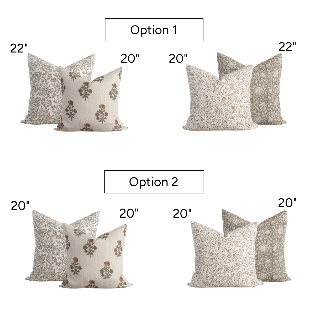 Colmar Pillow Combination | Set of Four Pillow Covers