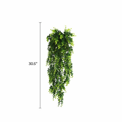 Lush Green Eucalyptus Garland Artificial Hanging Bush 7.1×30.5in – NFPA701 Fire Rated – UV Resistant