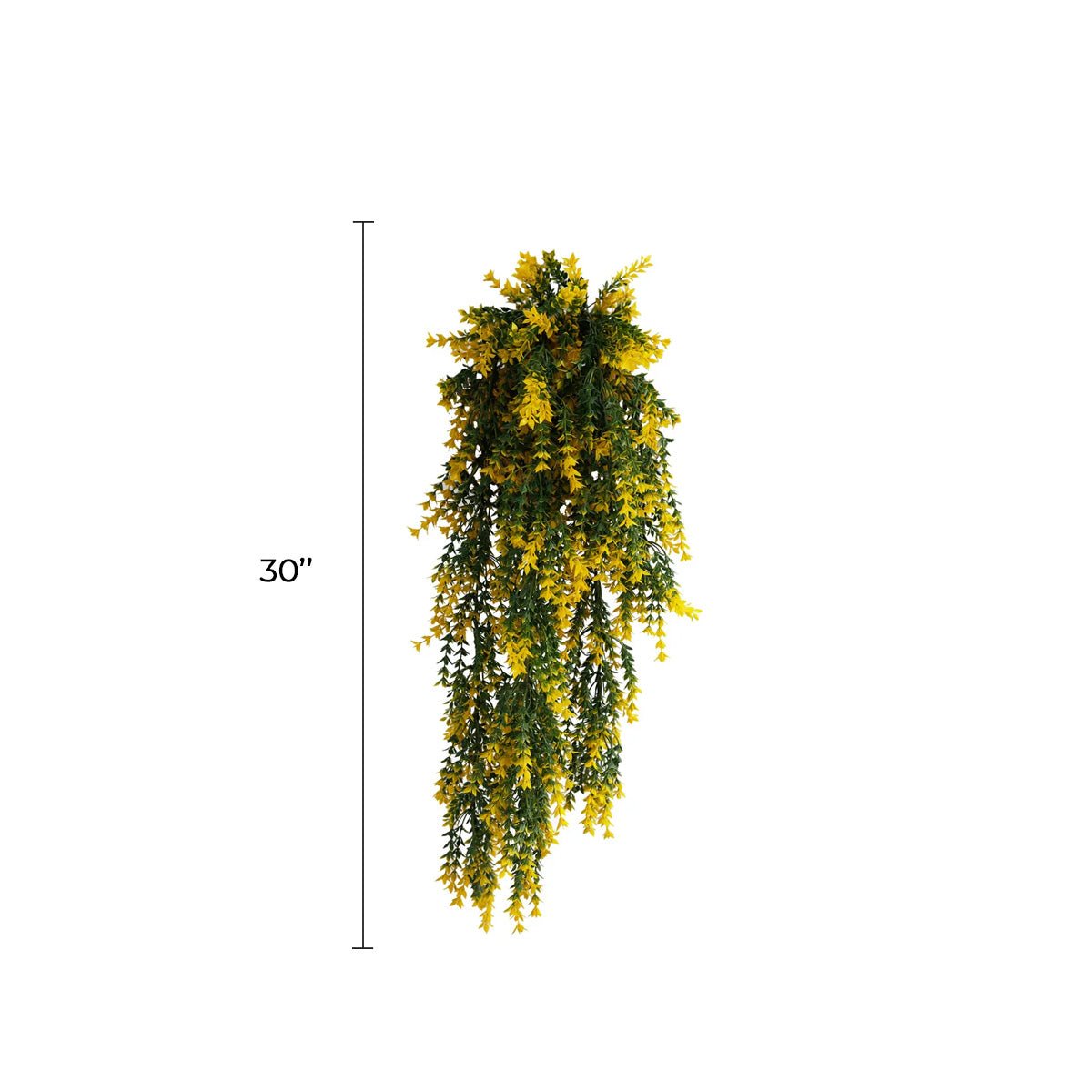 Yellow and Green Willow Leaf Garland Artificial Hanging Bush  7.1×30in – NFPA701 Fire Rated – UV Resistant