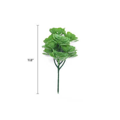 Green Aeoniums Succulent Artificial Topiary Set of 5 11.8in – UV Resistant
