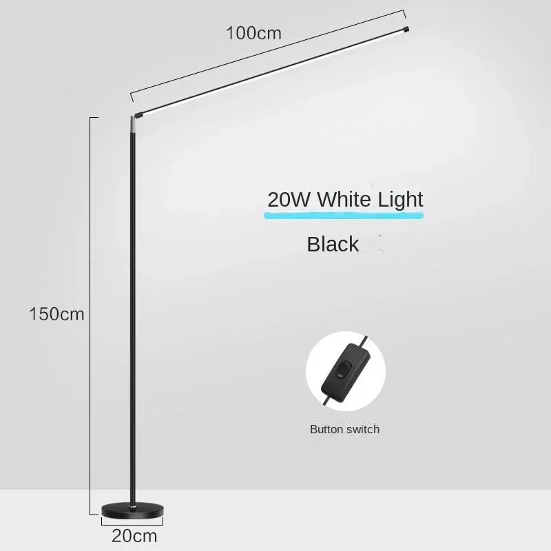 DecorBites™ LED Floor Lamp: Super Bright Minimalist Reading Fixture for Living Room and Bedroom