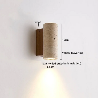 DecorBites™ LED Wall Light Fixture Bedroom Balcony Hallway Waterproof Square Terrazzo Bedside Lamp