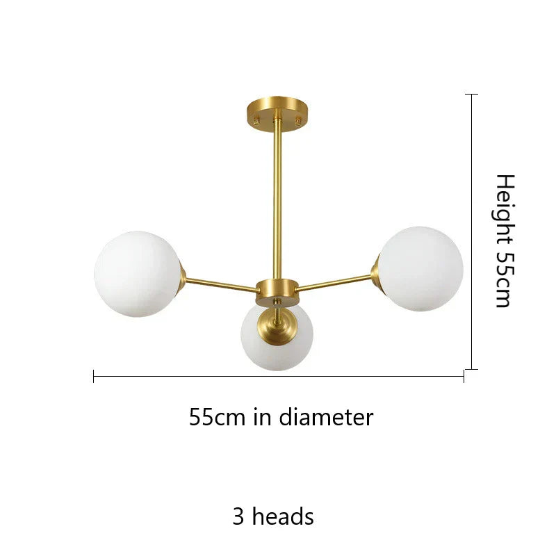 DecorBites™ Glass Ball Pendant Lights: Modern LED Hanging Lamp for Home, Restaurant, Bar, and Cafe
