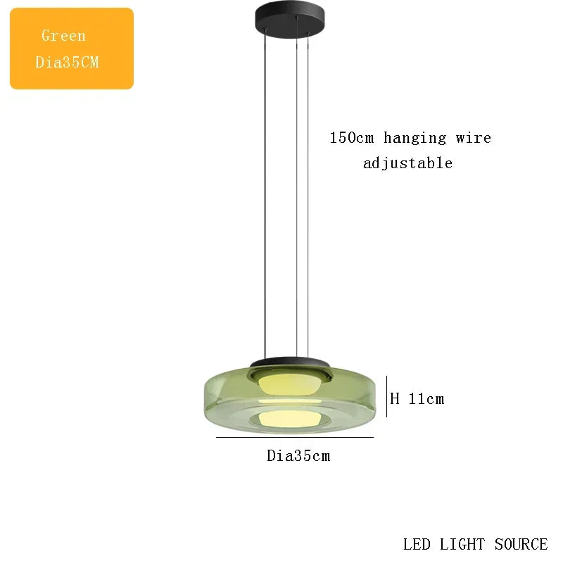 DecorBites™ BOHEMIA Glass Pendant Light - Danish Design for Kitchen Island Dining Bedroom Tables