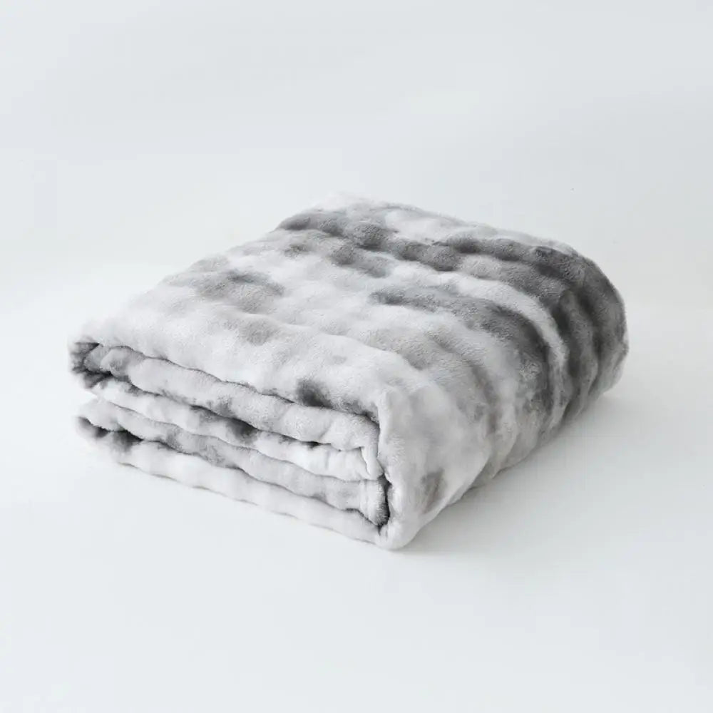 DecorBites™ Fuzzy Faux Fur Blanket - Cozy & Soft Reversible Throw for Sofa and Bed