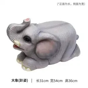 DecorBites™ Animal Resin Sculpture Footstool Seat Cartoon Statue Chair for Living Room