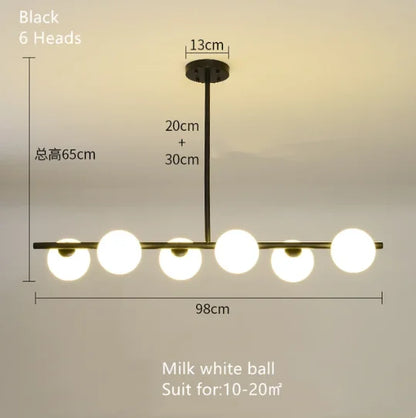 ™ Gold Glass Ball LED Pendant Light for Kitchen Dining Room Lighting
