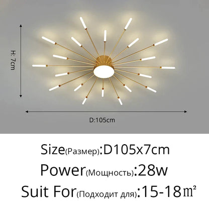 DecorBites™ Acrylic LED Ceiling Lights for Bedroom Hall Living Kids Room Lamps