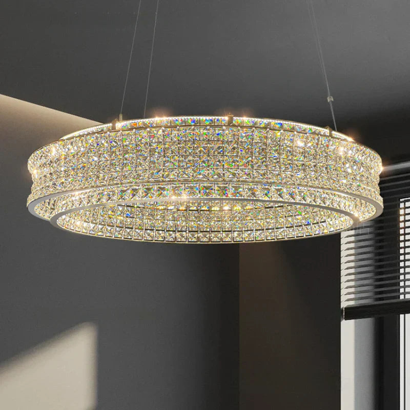 ™ K9 Crystal Luxury Chandelier for Restaurant Bar Hotel LED Lamps