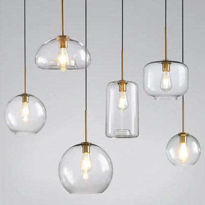 DecorBites™ Industrial Loft Glass Pendant Light for Kitchen Restaurant Decor