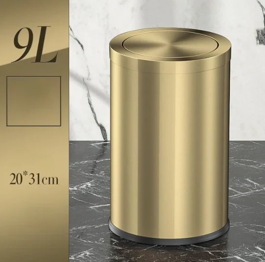DecorBites™ 9L Stainless Steel Gold Dustbin