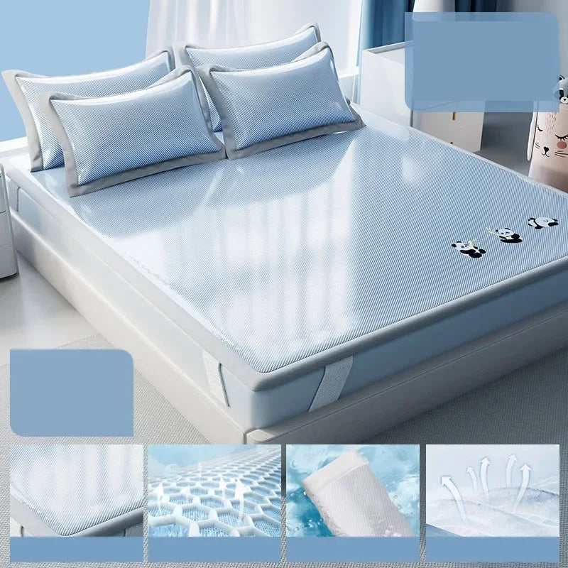 DecorBites™ Cooling Antibacterial Mattress: High-quality, Skin-friendly, Breathable, Foldable, Summer Mat Protector