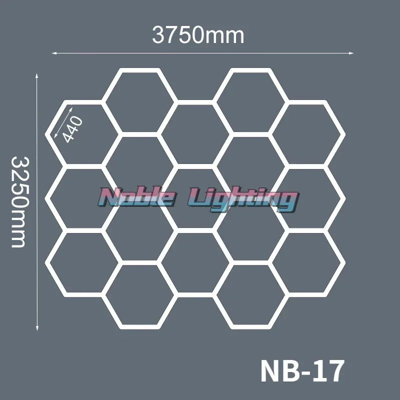 DecorBites™ Hexagon LED Ceiling Light for Barbershop and Garage Hair Salon