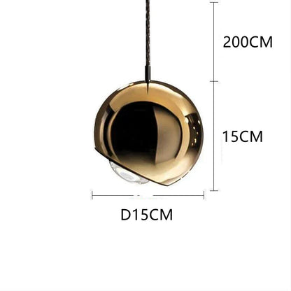 ™ Gold Chrome Ball Pendant LED Light for Kitchen, Bedroom, Dining Room