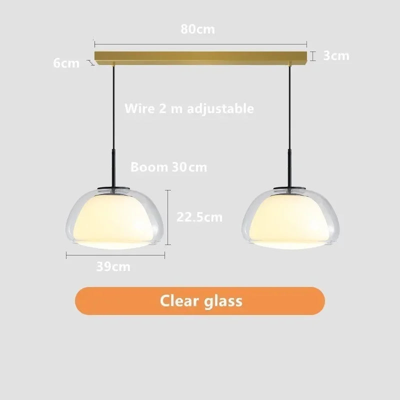 DecorBites™ Glass Jelly Pendant Lamp: Minimalist Luxury Design for Home Living Room Bedroom
