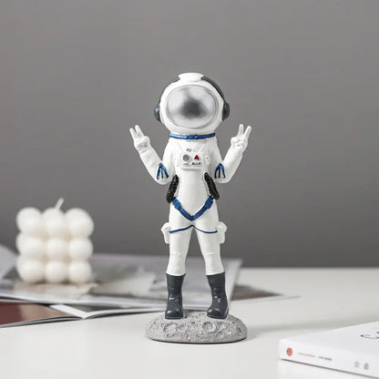 DecorBites™ Astronaut Resin Figurines: Modern Space Ornaments for Home Decor and Gift