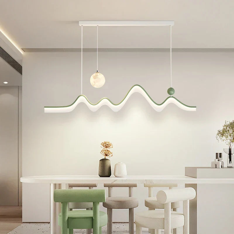™ LED Chandelier: Modern Minimalist Pendant Light for Dining Room, Kitchen, Home Lighting