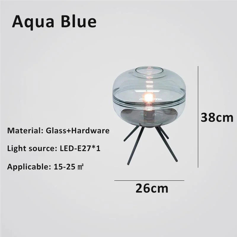 DecorBites™ Glass Desk: Modern Decorative LED Living Room Bedroom Creative Glass Decor Desk