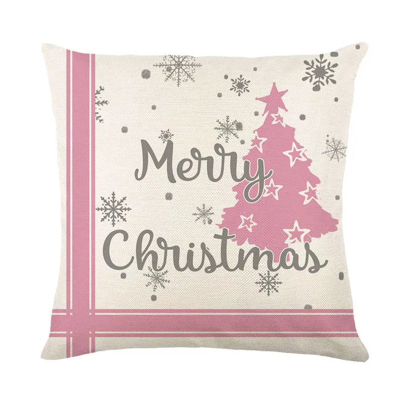 DecorBites™ Christmas Pillowcase Collection - Festive Sofa Decor with Christmas Tree, Elk, Snowman
