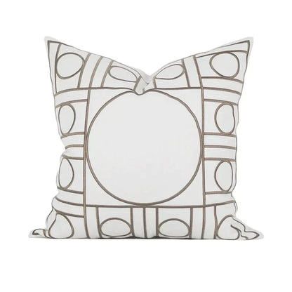 DecorBites™ Geometric Embroidered Noble Cushion Covers for Living Room Sofa