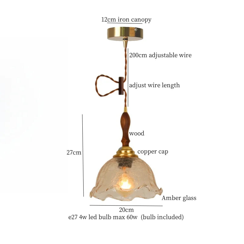 DecorBites™ Green Wave Glass Pendant Lamp: Modern Minimalism for Living Room, Bedroom, Cafe