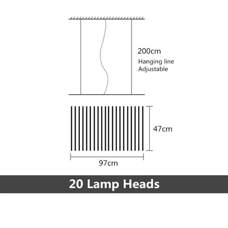 DecorBites™ LED Ceiling Chandelier for Kitchen Island Parlor Dining Room Bar Lighting