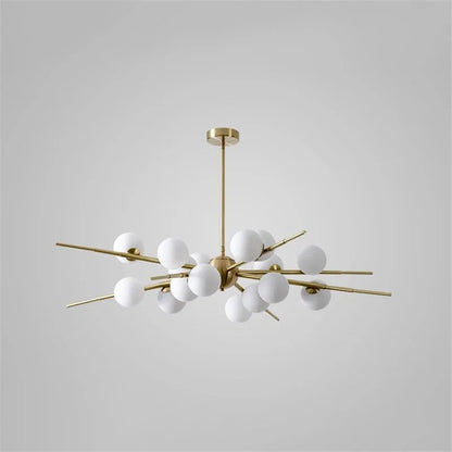 DecorBites™ LED Glass Ball Pendant Light: Modern Nordic Chandelier for Living Room, Dining Room, and Cafe