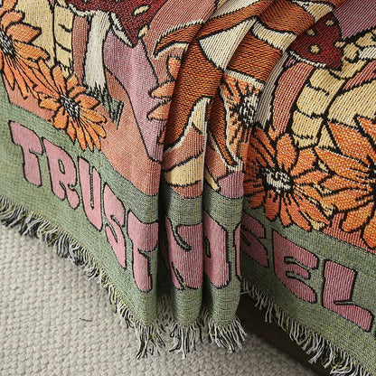 DecorBites™ Double-sided Ethnic Tapestry Sofa Blanket