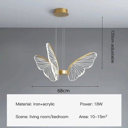 DecorBites™ LED Butterfly Chandeliers: Modern Lighting Fixtures for Home Decor