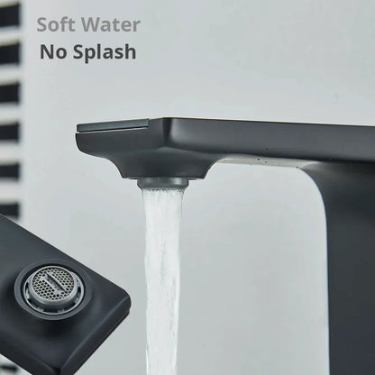 DecorBites™ LCD Digital Basin Faucet Brass Mixer Tap Hot Cold Deck Mounted Display