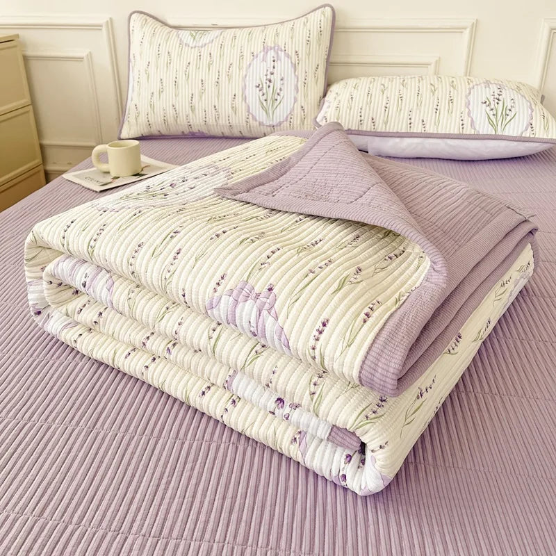 DecorBites™ Cartoon Small Fresh Washed Cotton Bed Sheets Bedspread