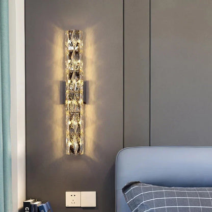 DecorBites™ Contemporary Crystal Wall Sconce for Bedside, Bathroom, Corridor, Aisle, TV Background Lighting