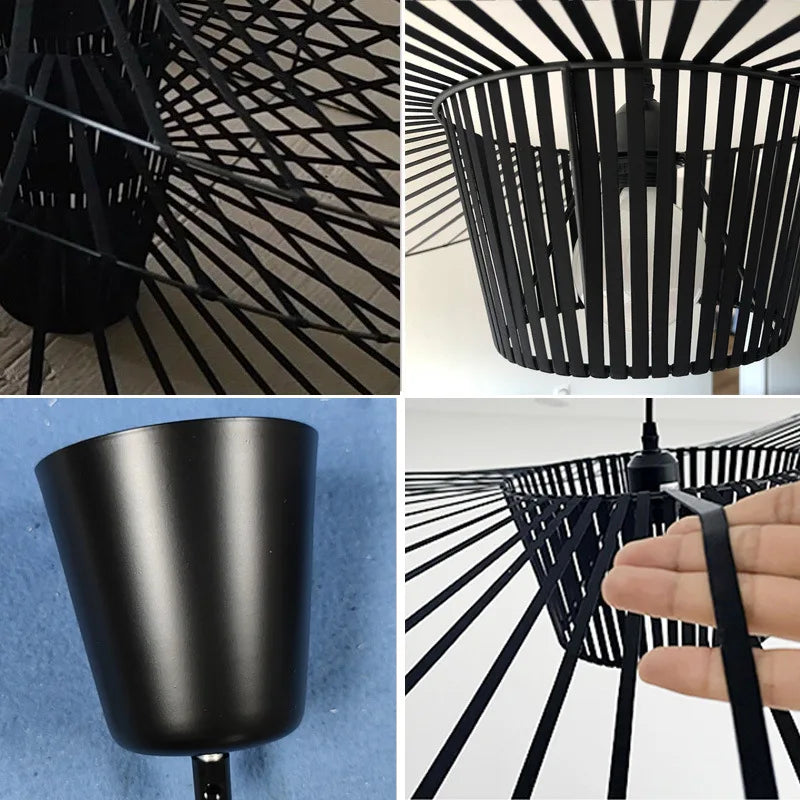 DecorBites™ Industrial Art Hat LED Chandelier for Living Dining Room Pendant Lights