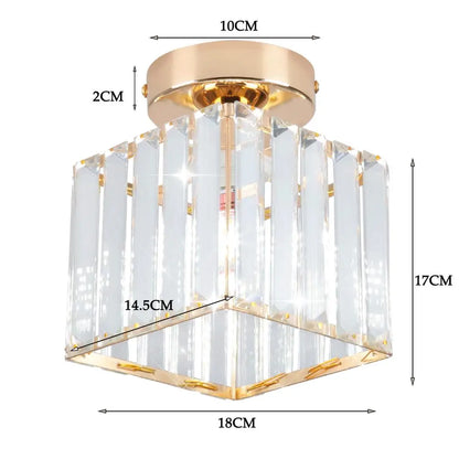 DecorBites™ Crystal Ceiling Chandelier: Modern Industrial LED Indoor Lighting Fixture