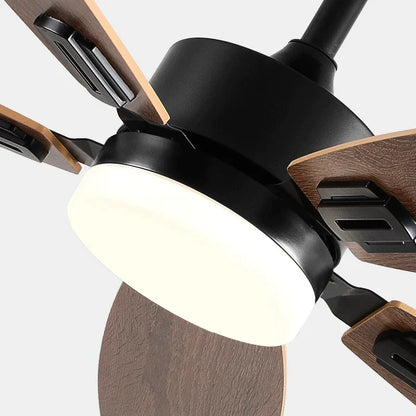 DecorBites™ 52" Wood Blade Ceiling Fan with 18W LED Light and Remote Control