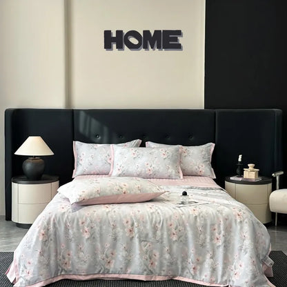 DecorBites™ Cool Silk Summer Quilt Set with Sheets & Pillowcases