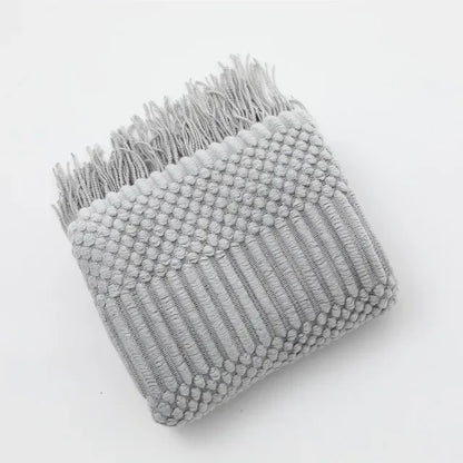 ™ Knitted Pineapple Grid Throw Blanket - Nordic Sofa Blanket for Home Decor