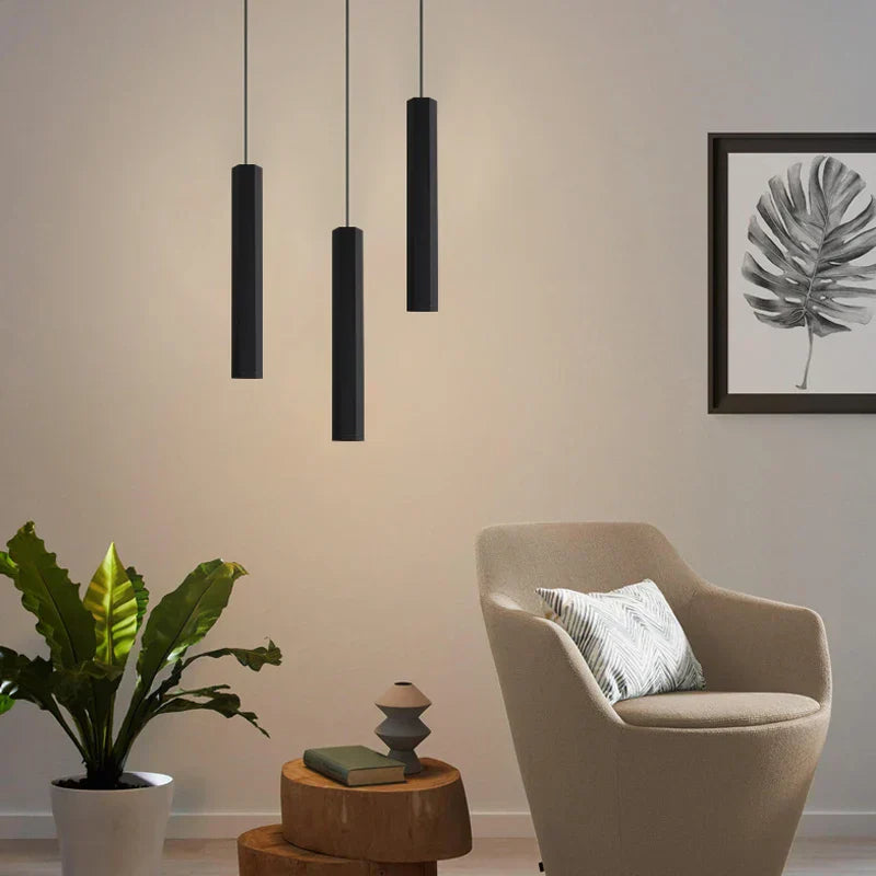DecorBites™ Black LED Crystal Staircase Chandelier: Modern Nordic Design, Creative Island Hanging Lamp