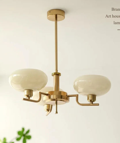 DecorBites™ Glass Ball Pendant Chandelier LED Lamp for Modern French Bedroom